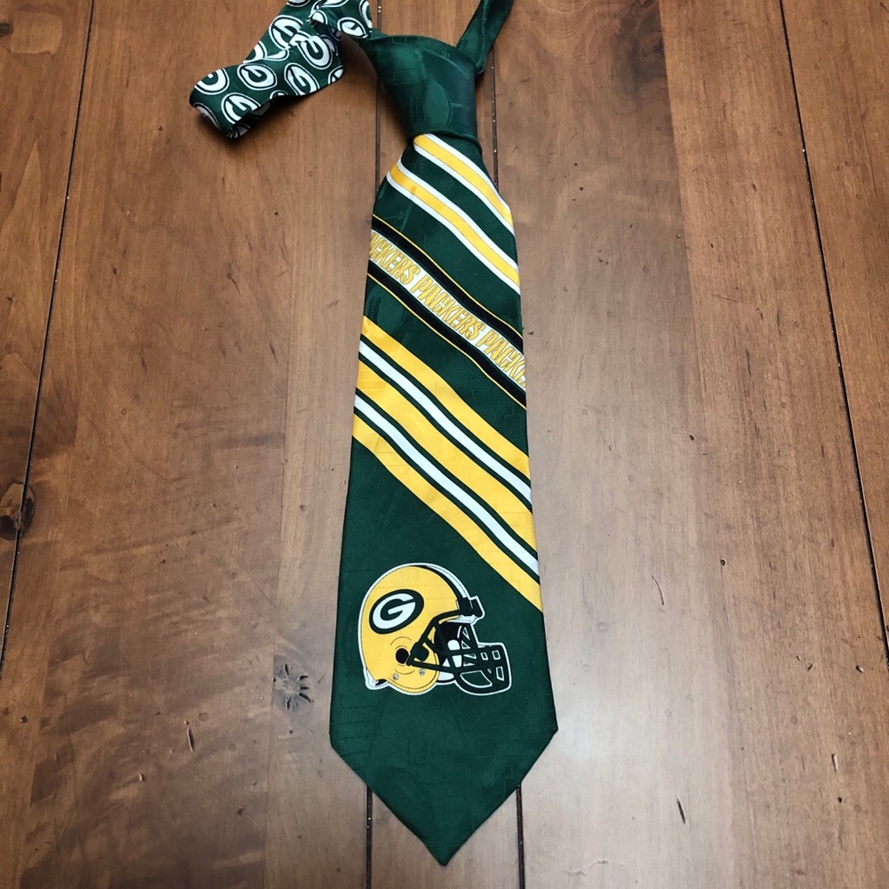Green Bay Packers Green/Gold Silk Tie